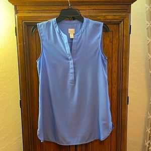 Chico's periwinkle blue sleeveless tunic top |  Chico's size 0 | small